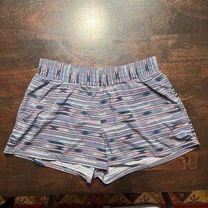 Toad&Co Women's Blue Aztec Sunkissed Pull On Short, Size XS